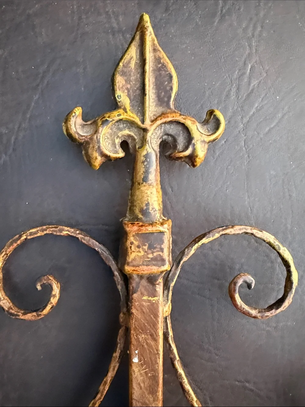 Gold Ornate Metal Wall Candle Sconce gothic